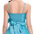 Grace Karin Taft Spaghetti Straps Himmel blau kurze Puffy Prom Dress Patterns CL6071